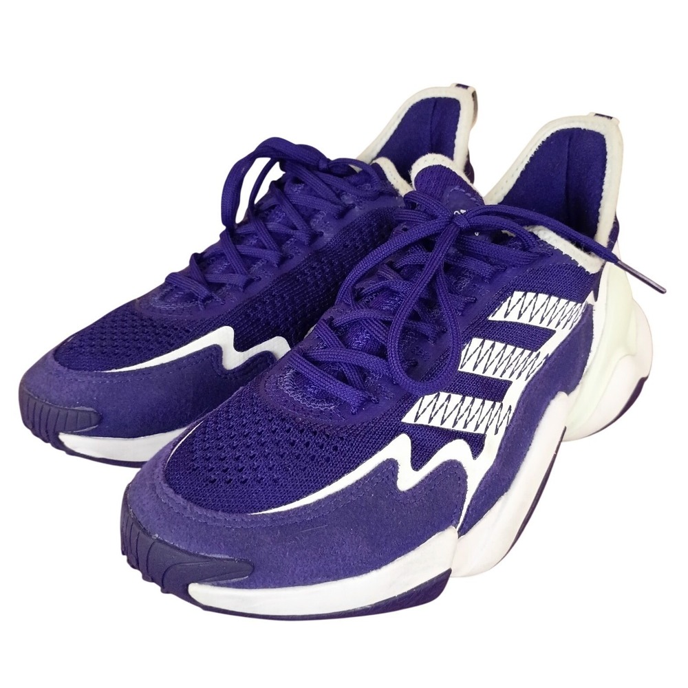 Adidas Mens 8 Impact FLX Purple White Running Basketball Training Shoes GX8111